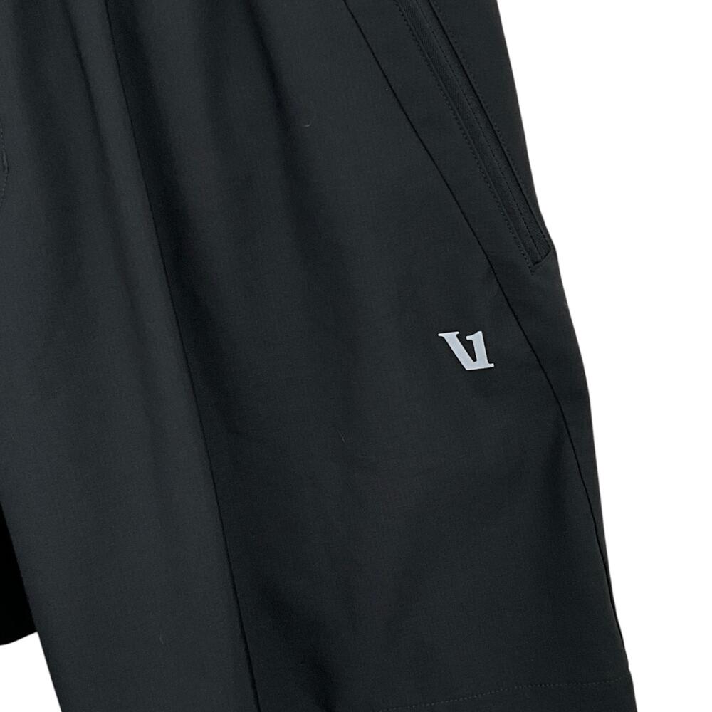 Vuori Train Tech Shorts Mens Small Black 8" Inseam Zip Pockets Athletic V3013 - Picture 3 of 11